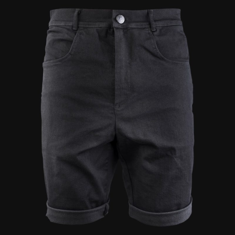 Black Denim Men's Shorts Cheetah - 03 Black Denim Men's Shorts Cheetah - 03