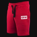 Men’s Fleece Jogger Short Pants Red Classics - 02