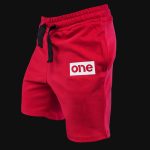 Men’s Fleece Jogger Short Pants Red Classics