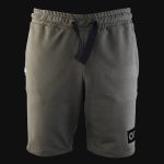 Men’s Fleece Jogger Short Pants Khaki Black Box - 03