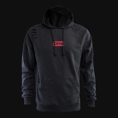 Distressed Men's Hoodie Red Box