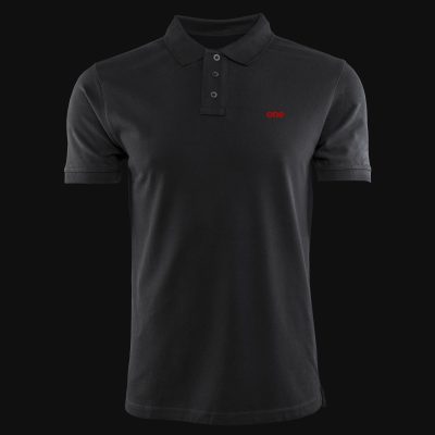 Men’s Cotton-Pique Polo Shirt Premium Style Black v02