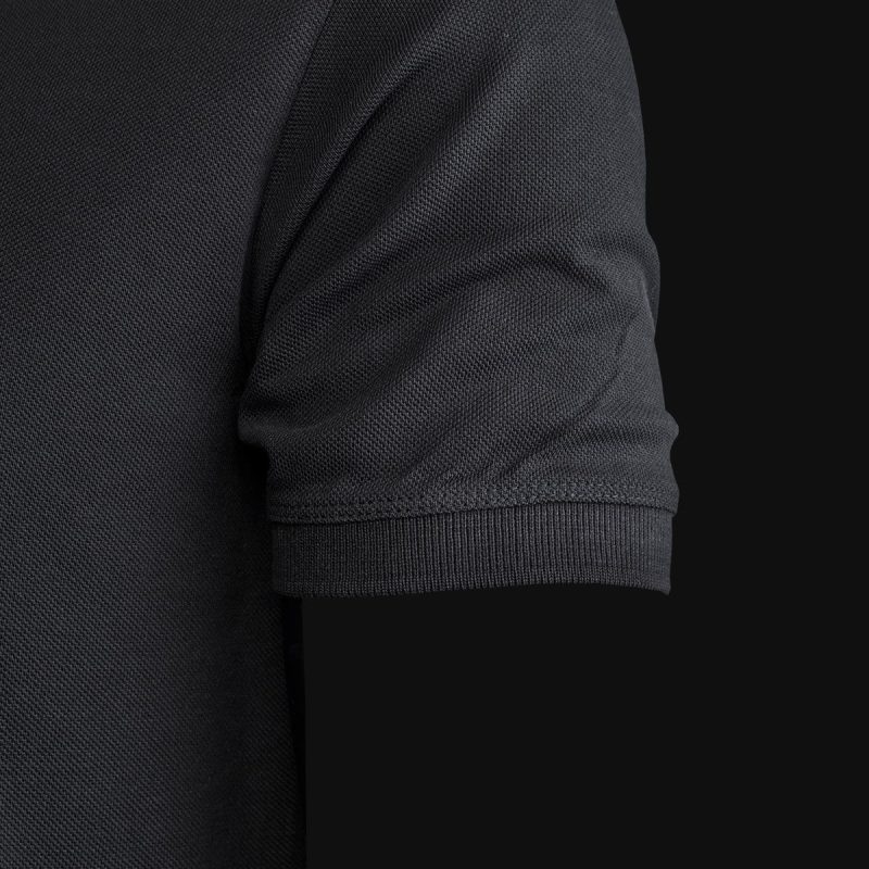 Men’s Cotton-Pique Polo Shirt Premium Technique Black v02 - 03