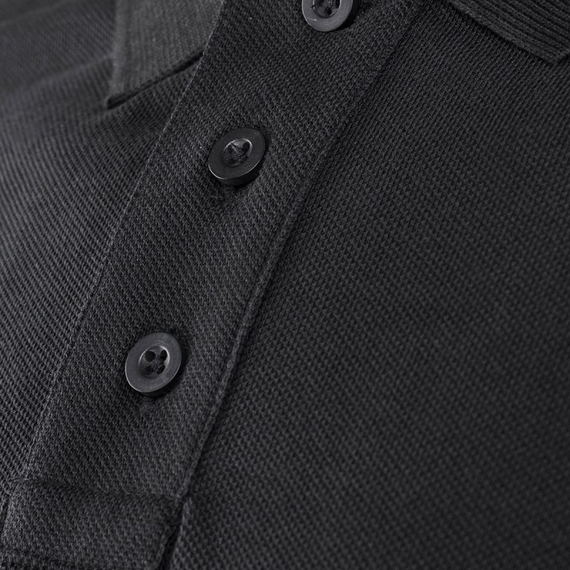 Men’s Cotton-Pique Polo Shirt Premium Technique Black v02 - 04