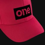 Men’s Curved Classic Cap Red One Black Vers. - 02