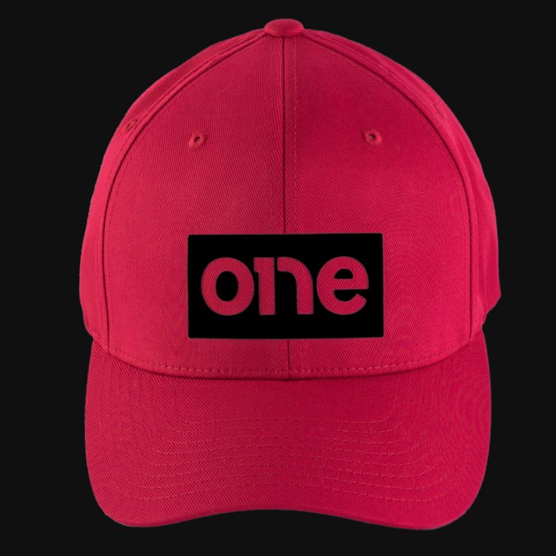 Men’s Curved Classic Cap Red One Black Vers. - 04