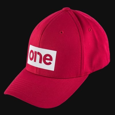 Men’s Curved Classic Cap Red One White Vers
