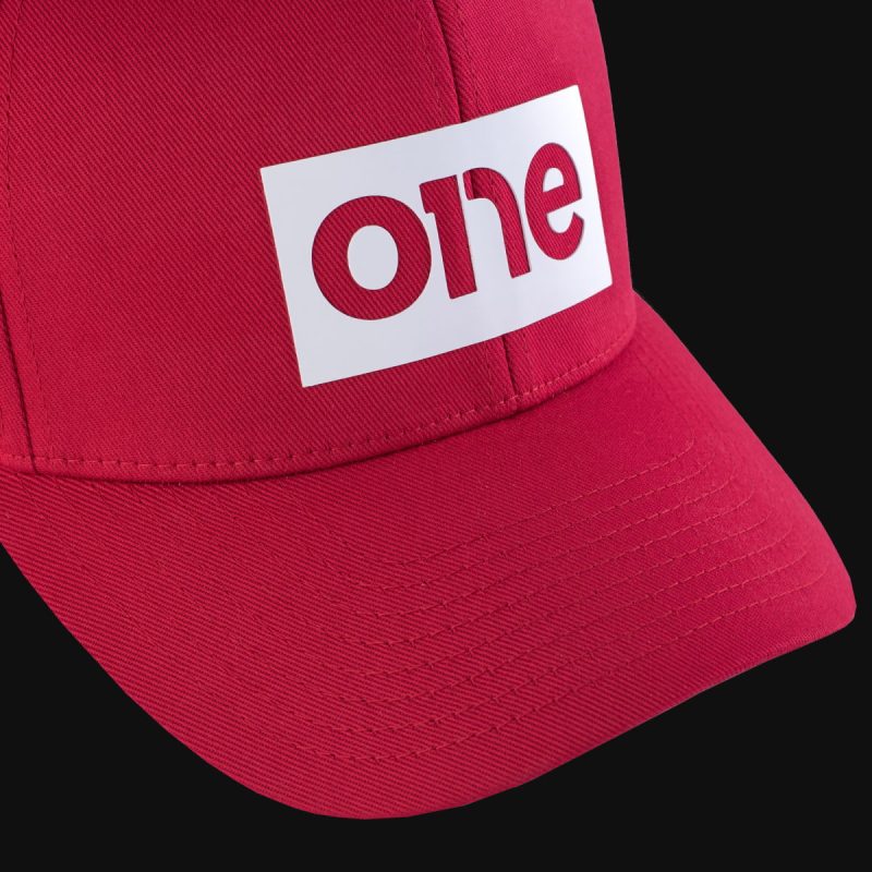 Men’s Curved Classic Cap Red One White Vers - 02 Men’s Curved Classic Cap Red One White Vers - 02