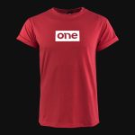 Men's T-shirt Red and White One