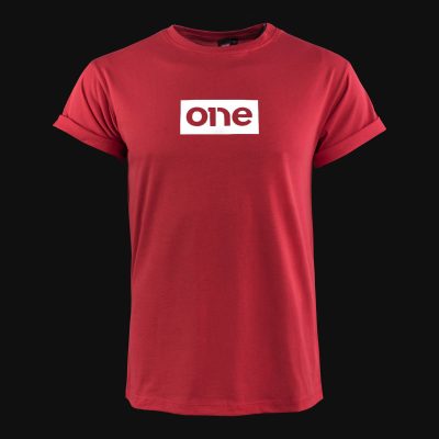 Men's T-shirt Red and White One